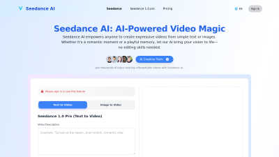 Seedance AI - AI tool for productivity