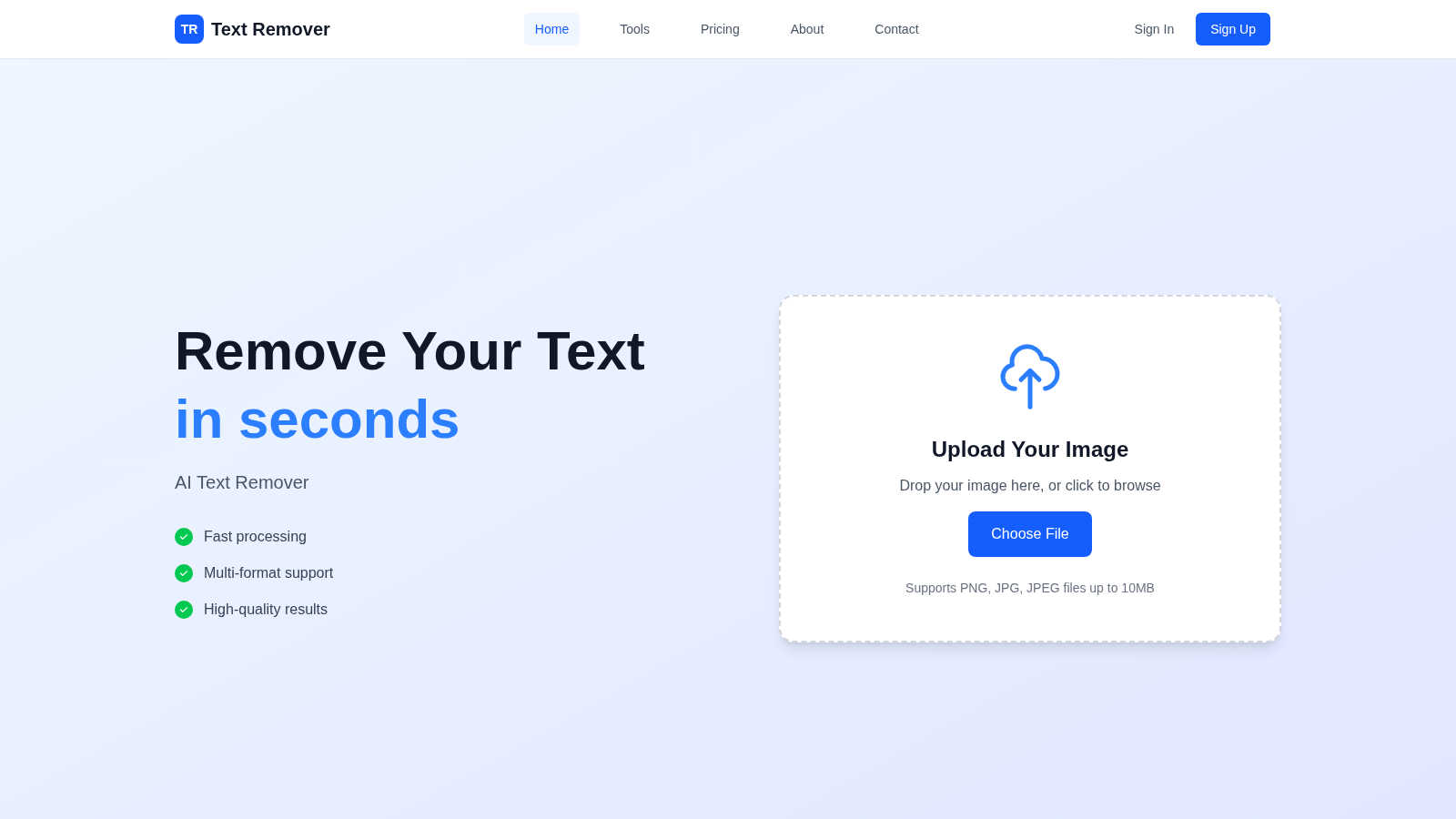 Text Remover application interface and features