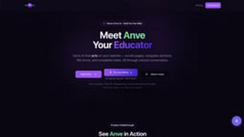 AnveVoice application interface and features