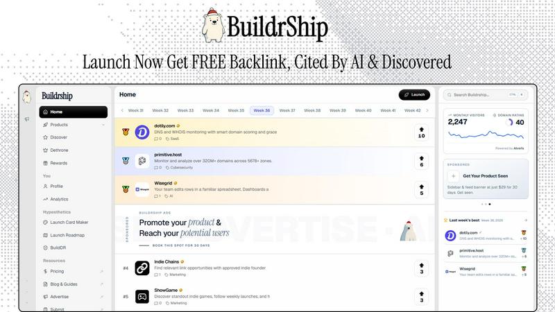 BuildrShip application interface and features