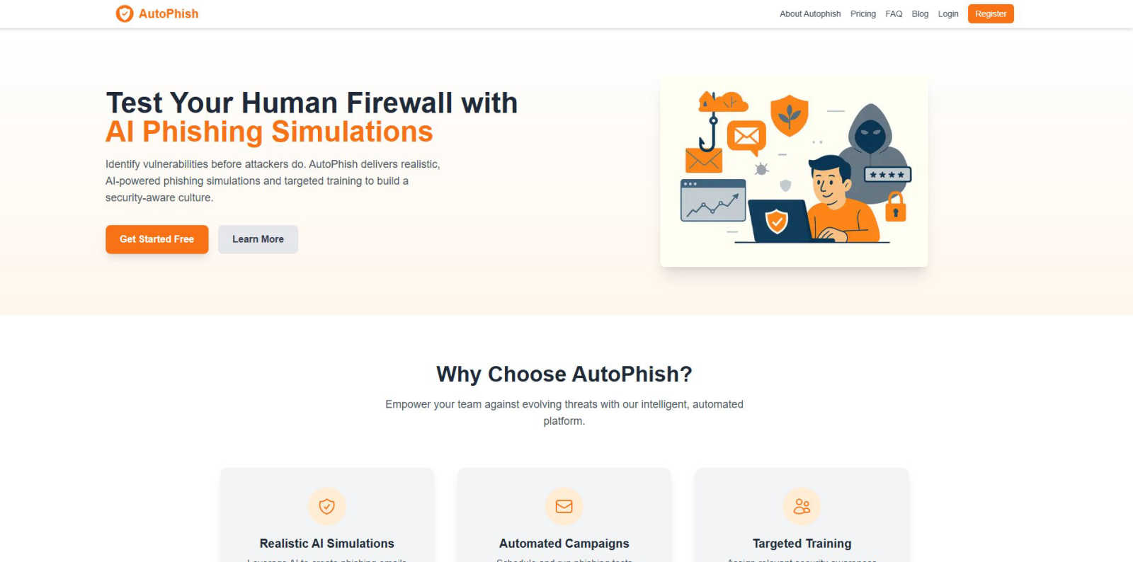 AutoPhish application interface and features