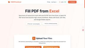 Fill PDF from Excel - AI tool for Productivity & Management