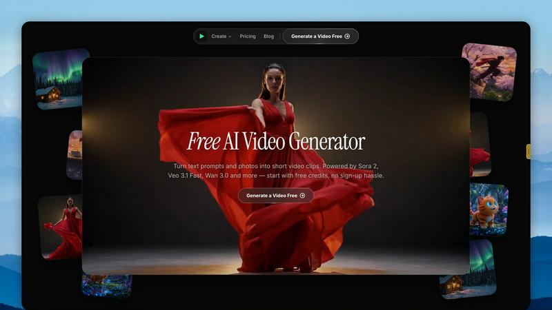 FreeVideoGenerator application interface and features