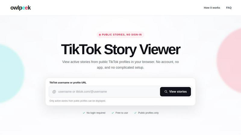 OwlPeek application interface and features
