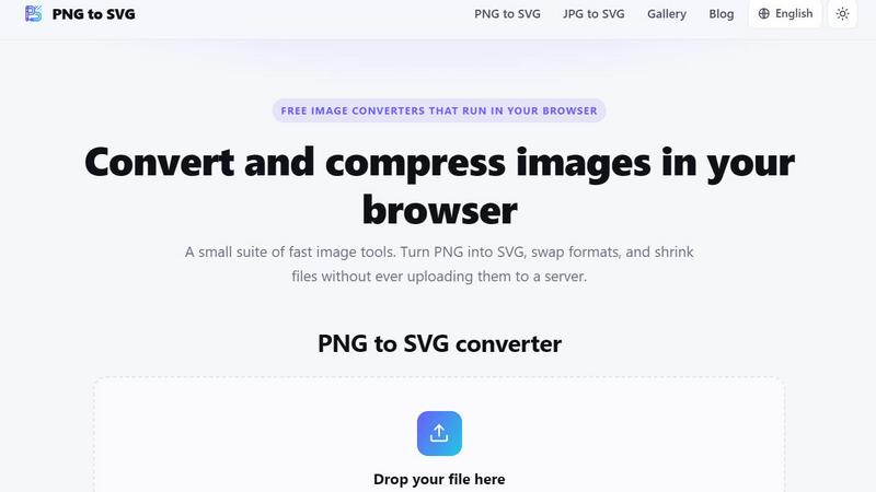 PNG to SVG application interface and features