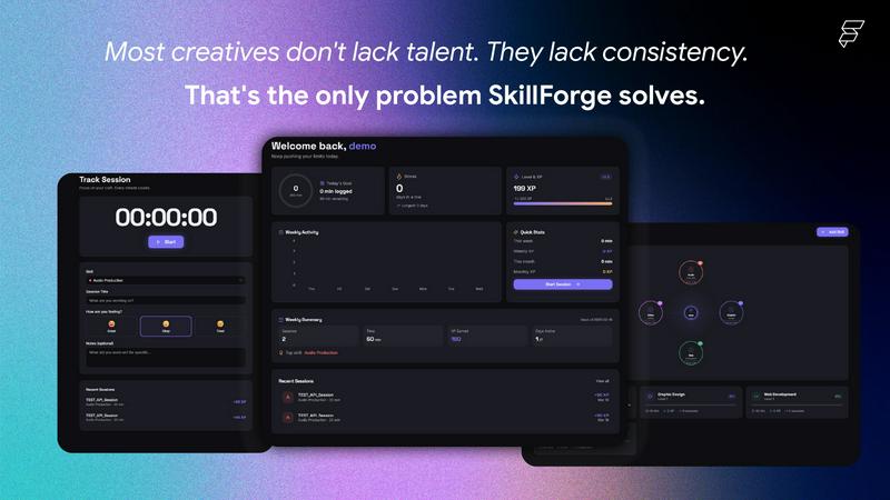SkillForge application interface and features