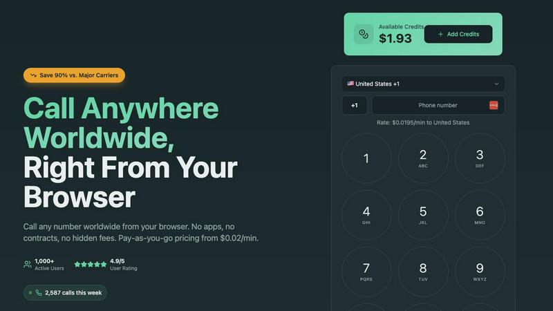 Caller application interface and features