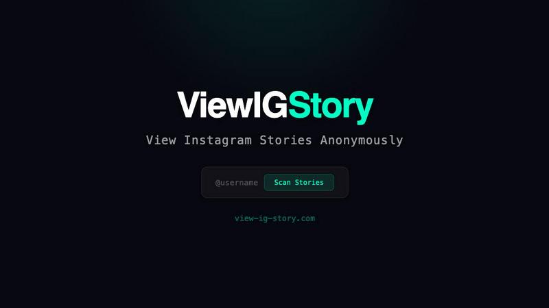 ViewIGStory application interface and features