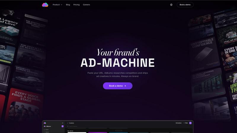 Adkumo application interface and features