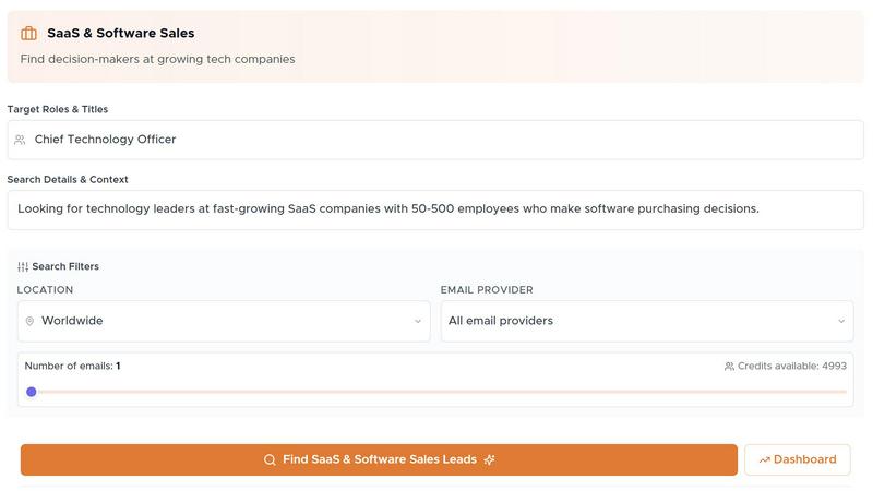 AILeadz application interface and features