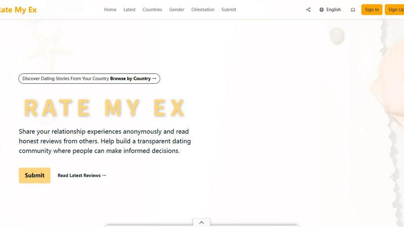 Rate Ex application interface and features