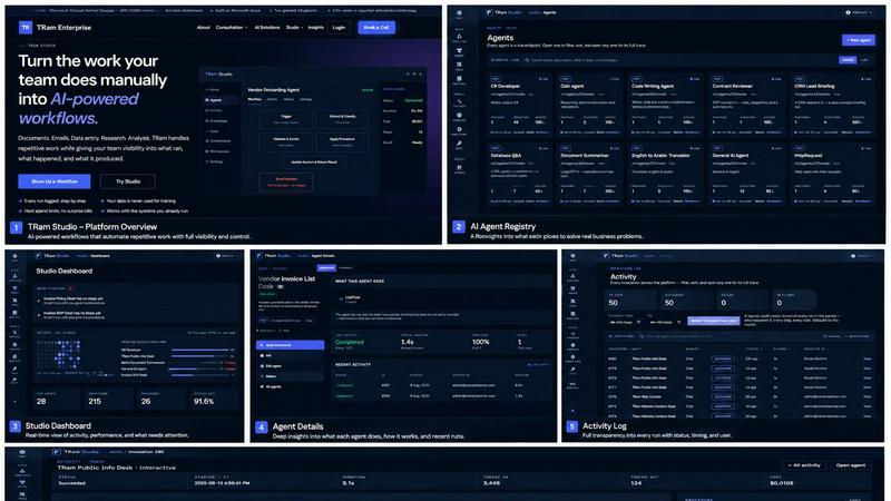TRam Studio application interface and features